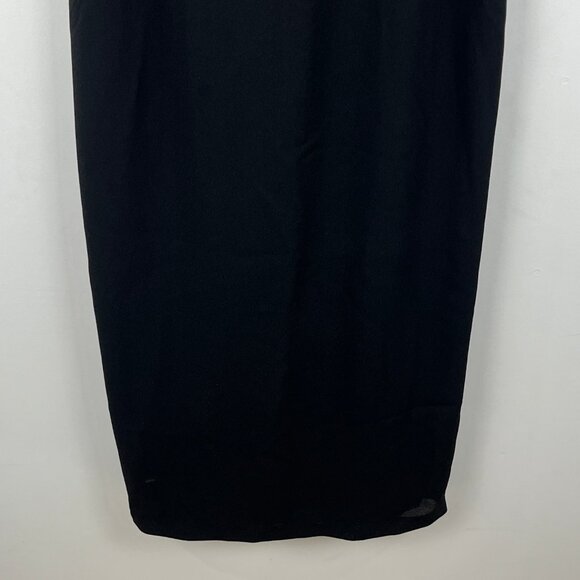Joseph Ribkoff Pencil Maxi Dress Size 12 Black Sleeveless Round Neck Lined - Picture 4 of 9